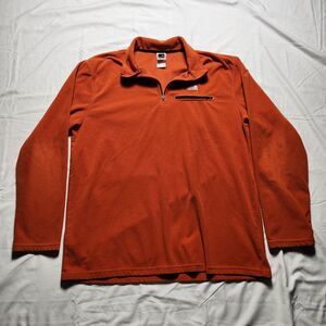 The North Face Menx XL Fleece Sweater Orange Breast Zipper Pocket